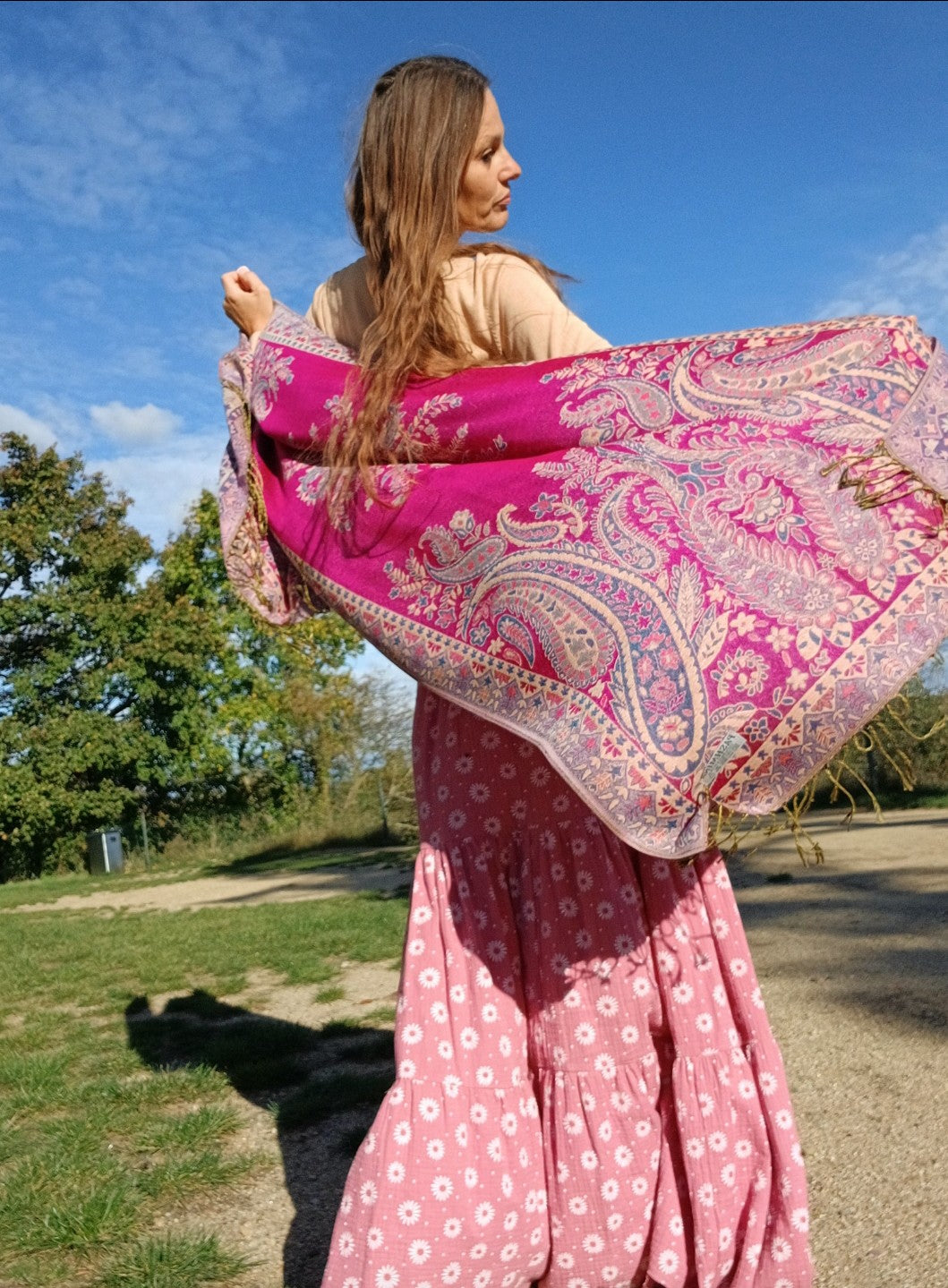 BOHO PLÉD PŘEKRÁSNÝ PAŠMINOVÝ HEBKÝ