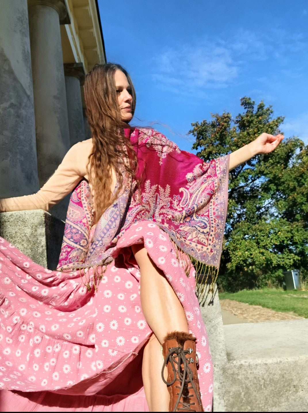 BOHO PLÉD PŘEKRÁSNÝ PAŠMINOVÝ HEBKÝ