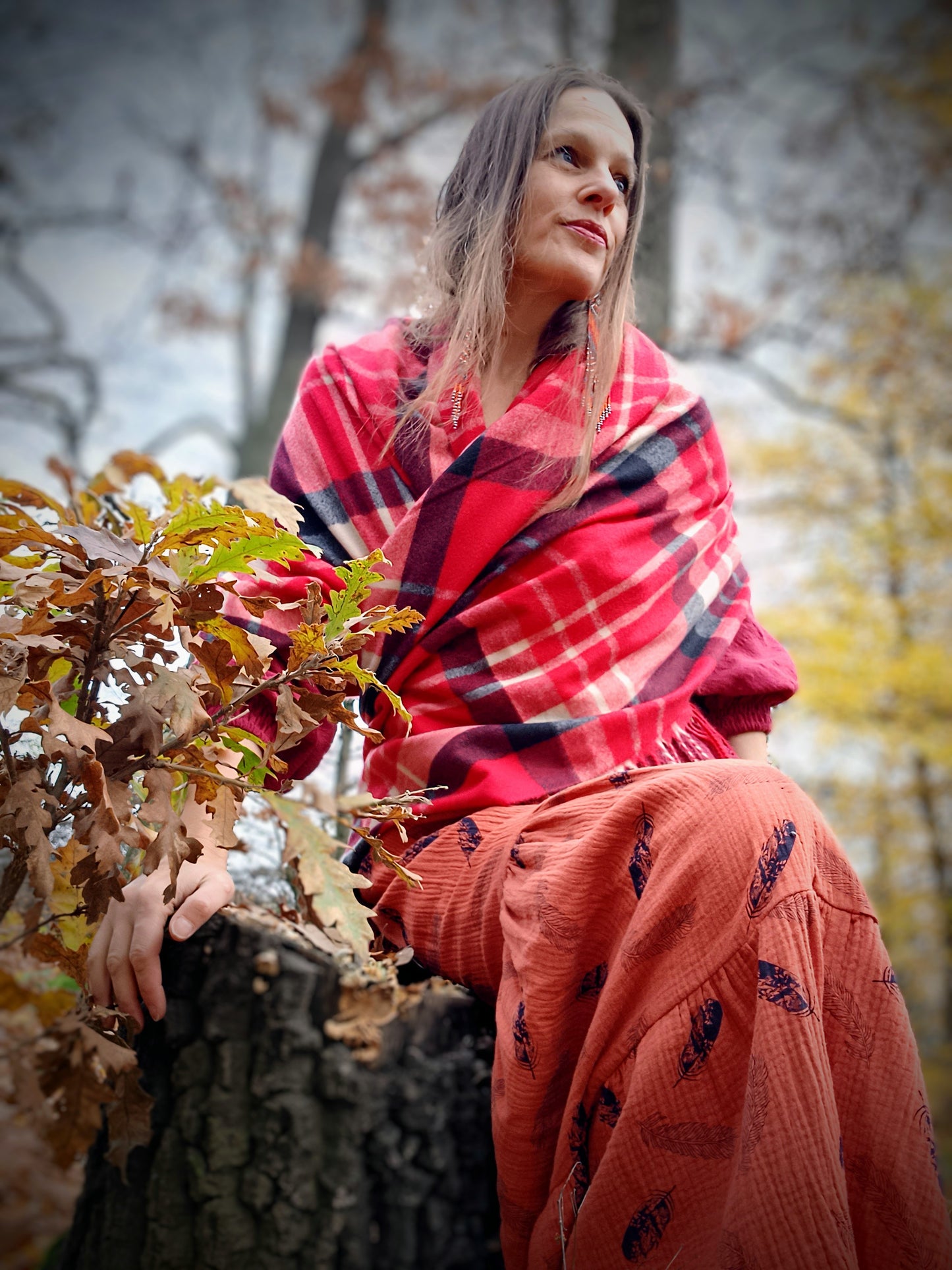 ZIMNÍ PLÉD KAŠMÍROVÝ,KÁRO ČERVENÉ