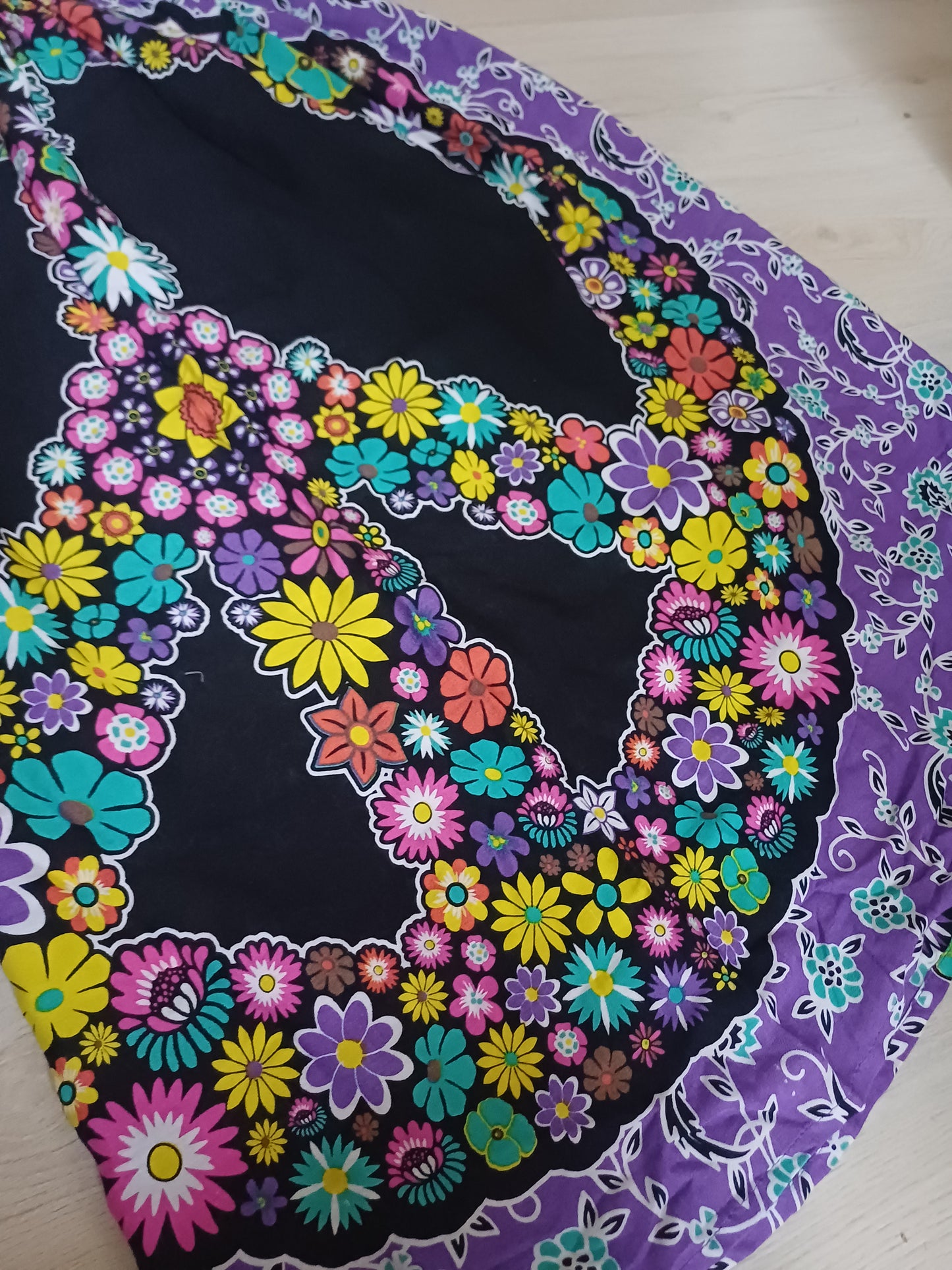 HIPPIES SUKNĚ LETNÍ FIALOVÁ