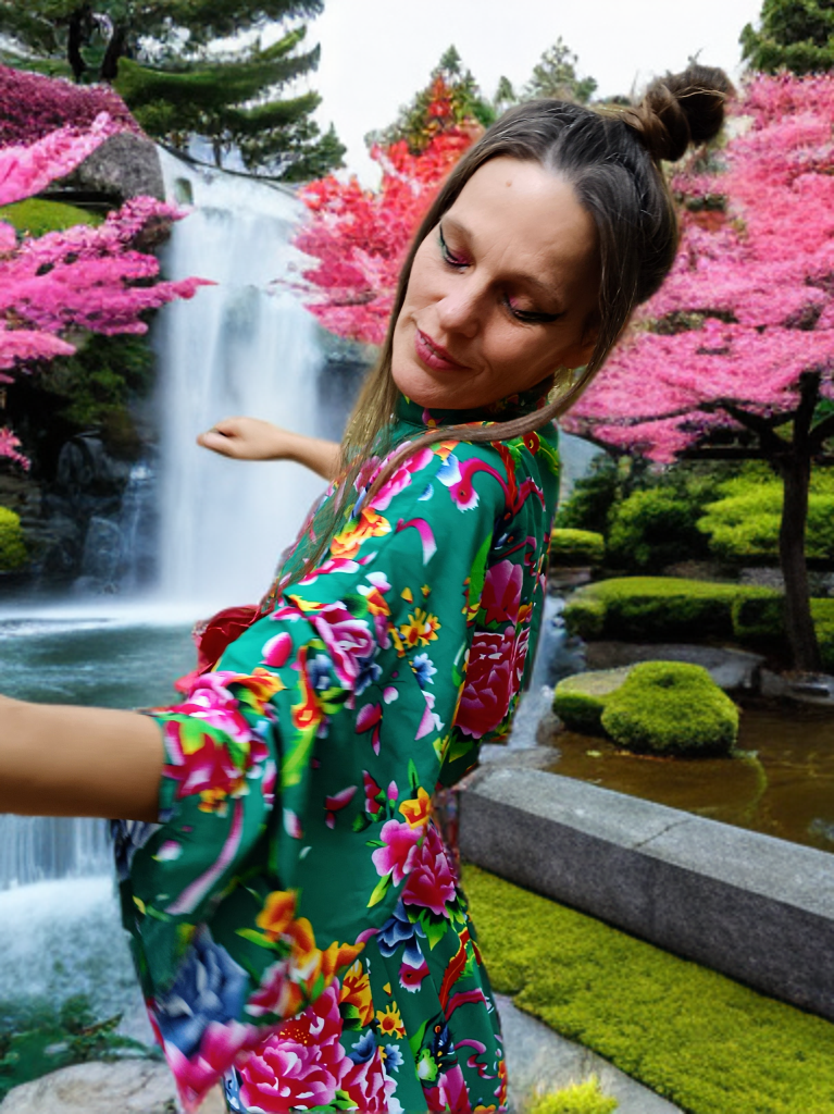 ŠATY KVĚTINOVÉ  V JAPONSKÉM STYLU