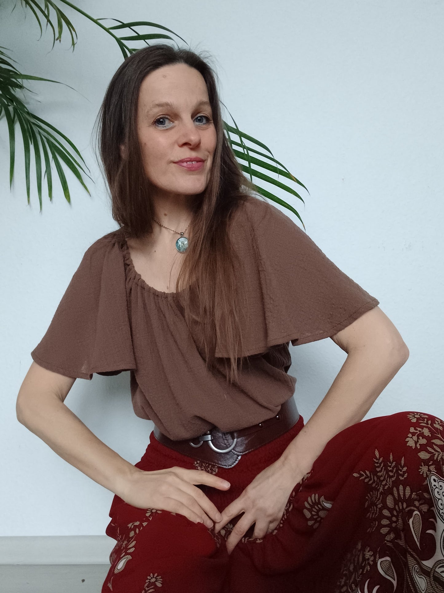 HALENKA Z MĚKČENÉHO LNU ZEMITÁ HNĚDÁ