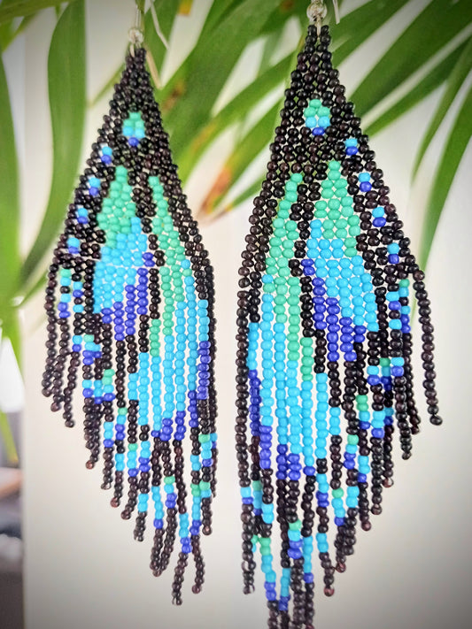 KORÁLKOVÉ BOHO NAUŠNIČKY BUTTERFLY