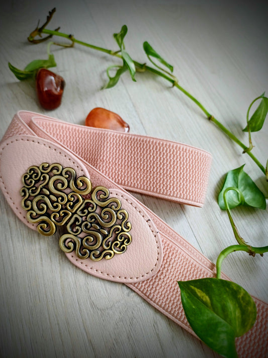 OPASEK PRUŽNÝ SE SPONOU RŮŽOVÝ SVĚTLÝ