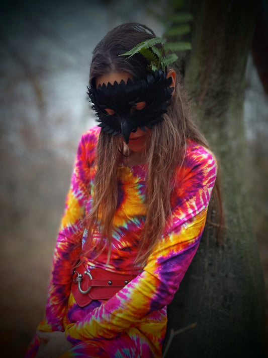 ÚCHVATNÉ  DIVOKÉ MAXI ŠATY BATIKA S OPASKEM