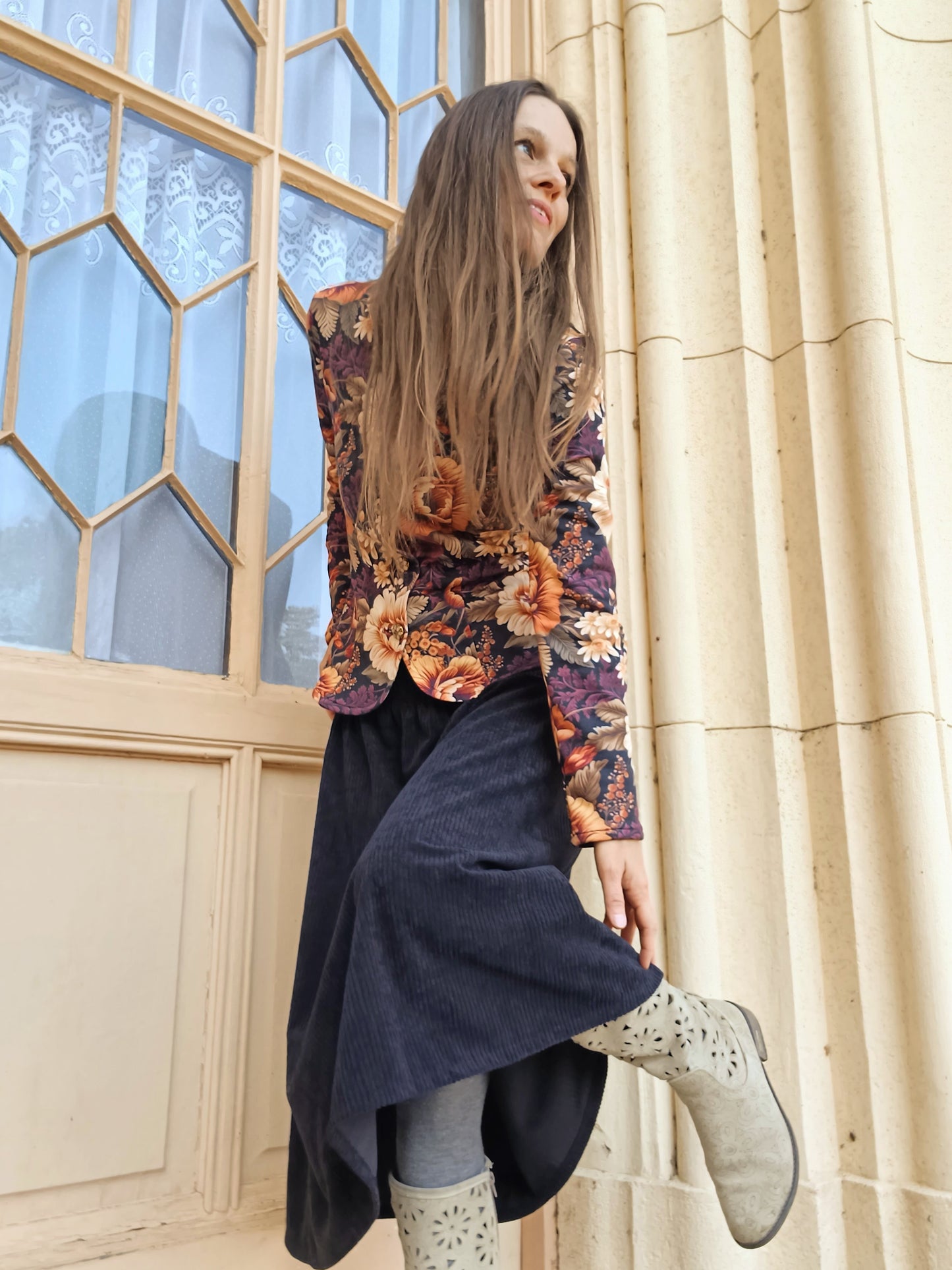 SUKNĚ MANŠESTROVÁ PODZIM/ZIMA ČERNÁ