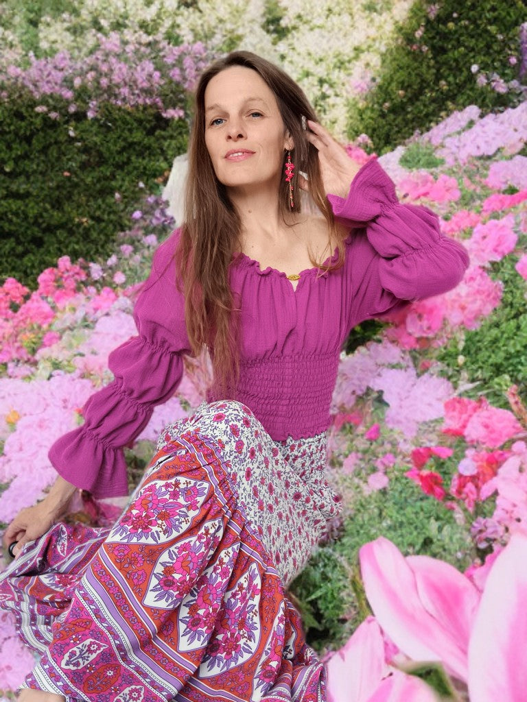 MAXI SUKNĚ BOHO  S BORDUROU