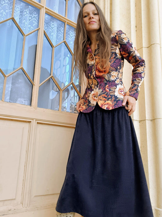 SUKNĚ MANŠESTROVÁ PODZIM/ZIMA ČERNÁ