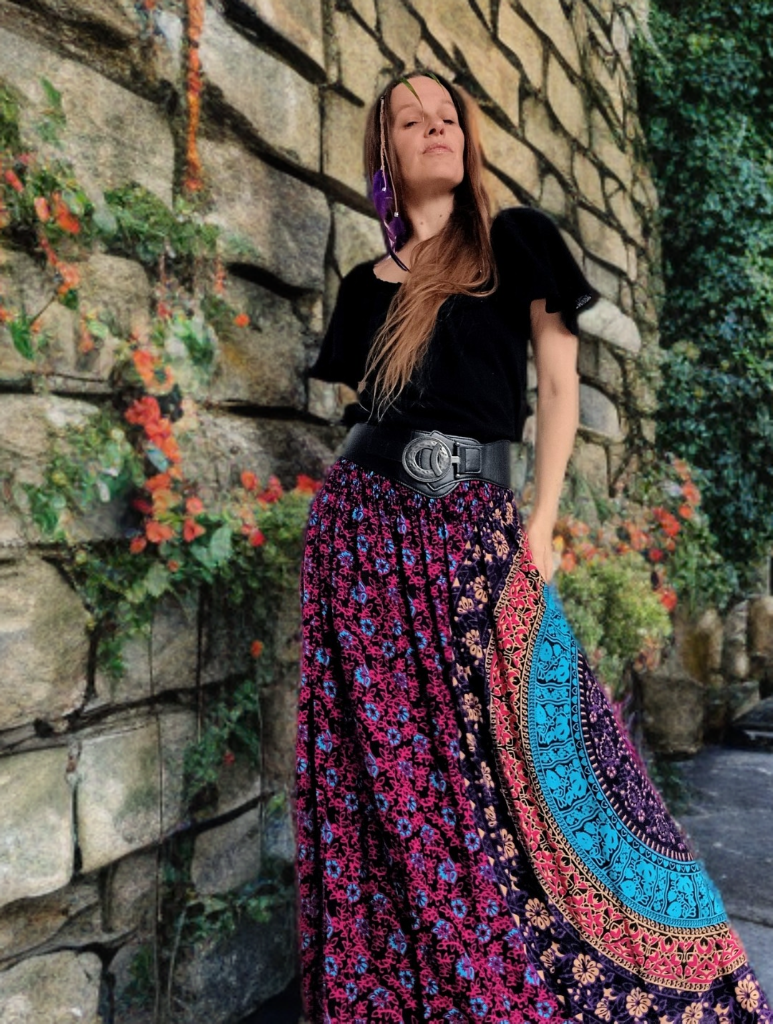BOHO SUKNĚ LETNÍ-MANDALA
