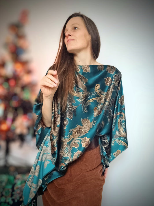 VECERNÍ SPOLEČENSKÁ HALENKA S PAISLEY VZOREM