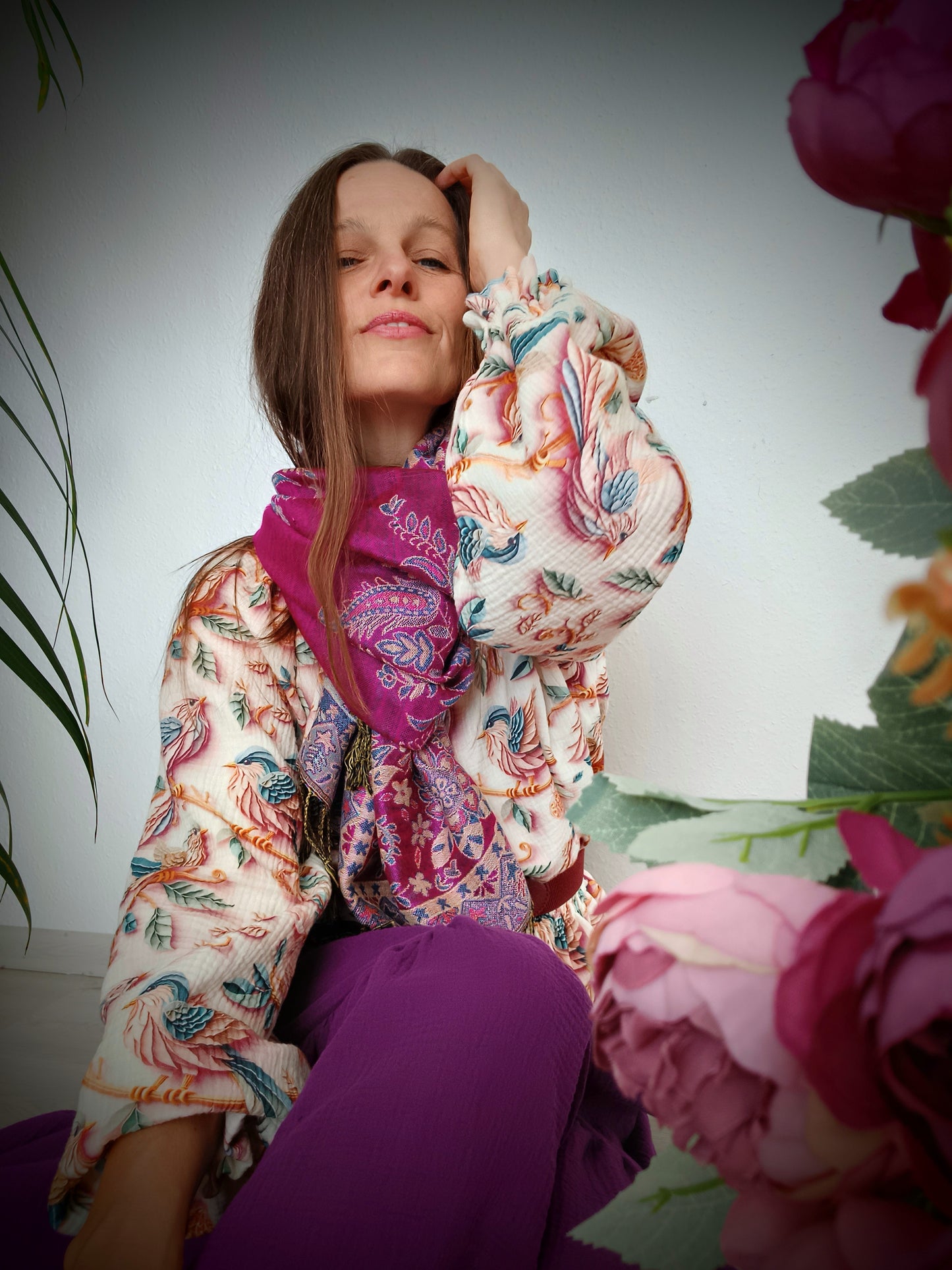 ÚCHVATNÝ PLÉD S PAISLEY VZOREM SYTÁ PINK