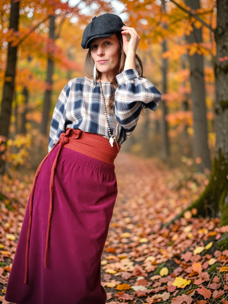 PODZIMNÍ STYLOVÁ HALENKA KOSTIČKA Z HEBKÉHO JEMNEHO FLANELU