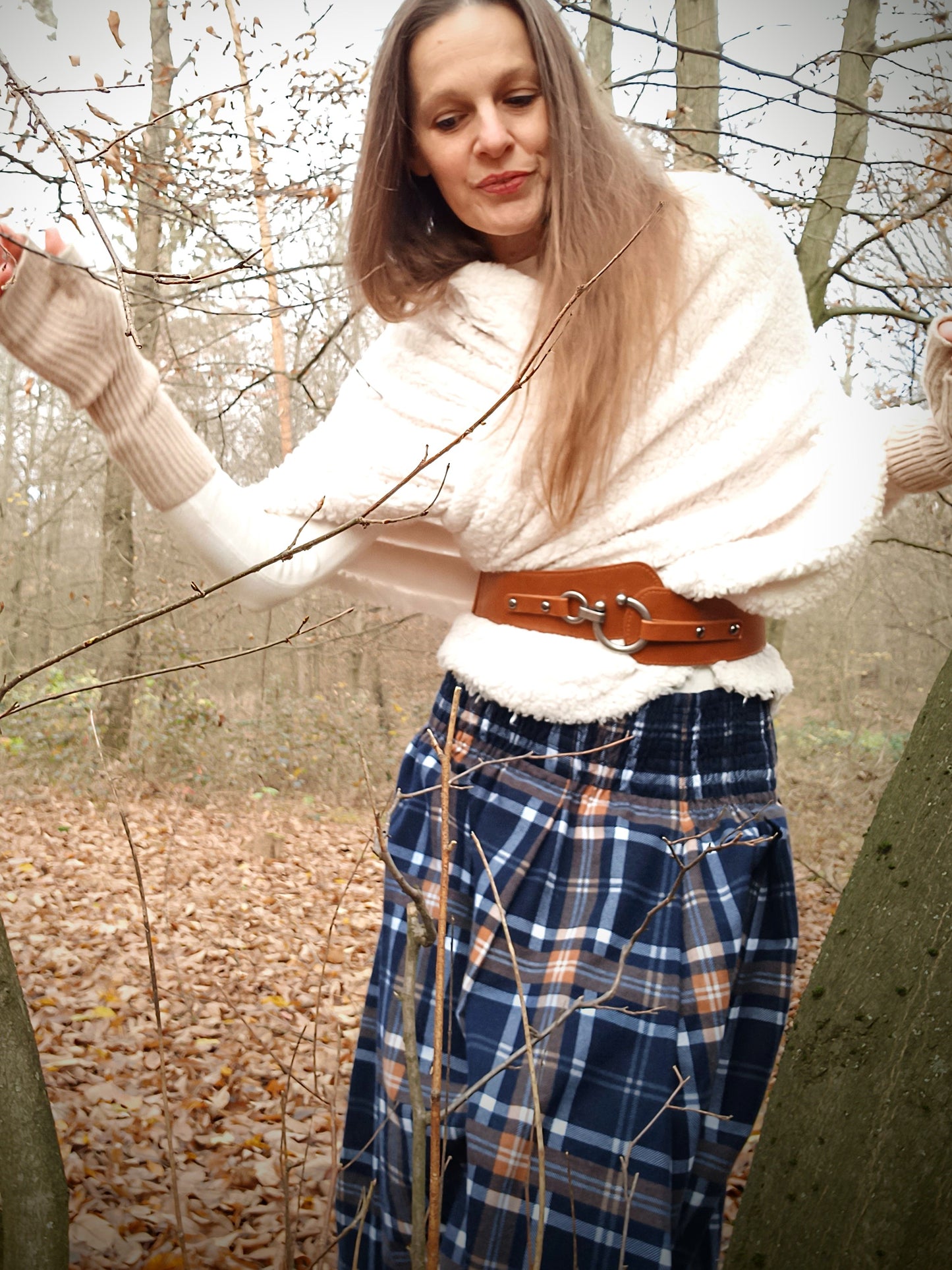 OUTLANDER SUKNĚ NOČNÍ MODRÁ