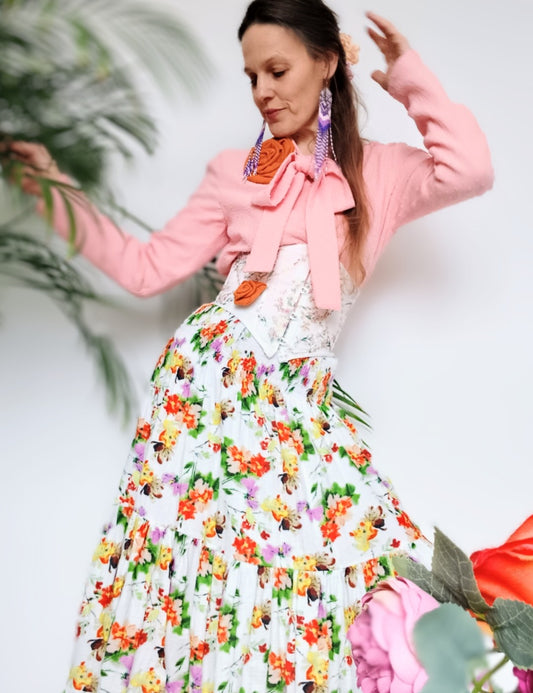 MAXI SUKNĚ KASKÁDOVITÁ BIO MUŠELÍN