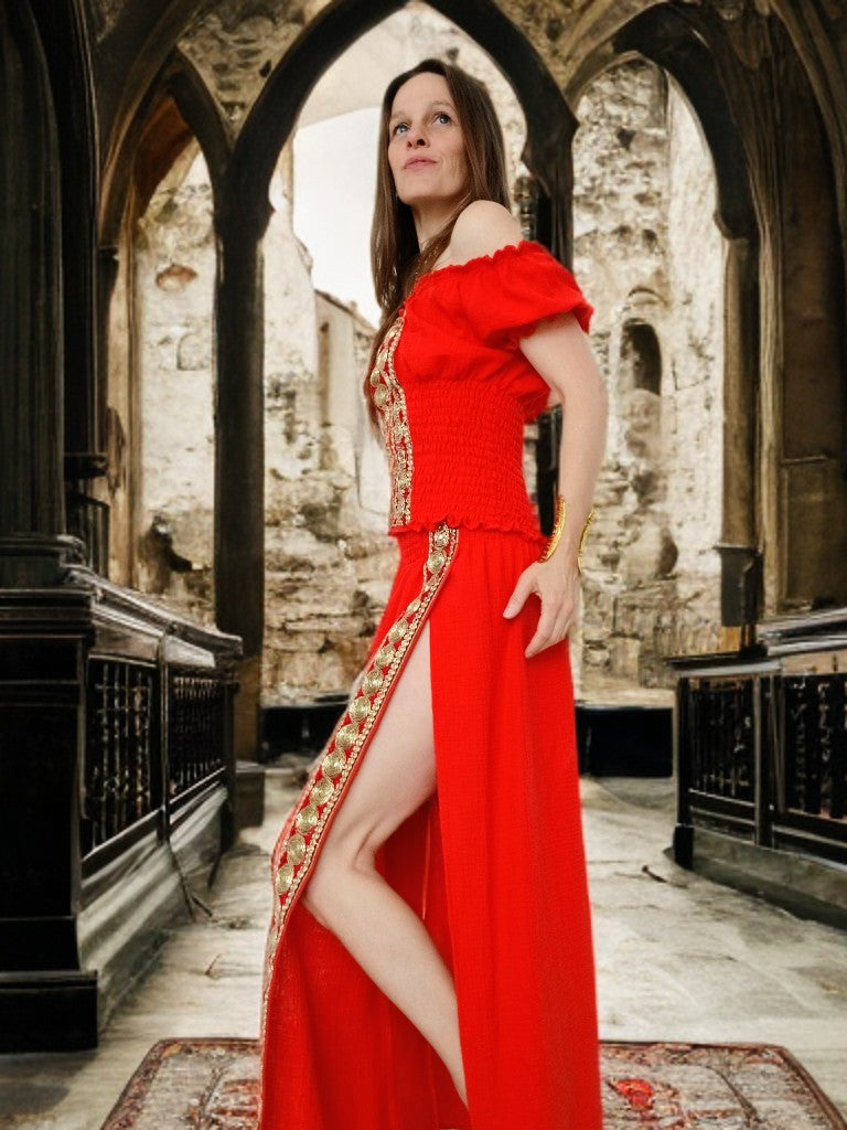 SUKNĚ ANTIC ČERVENÁ