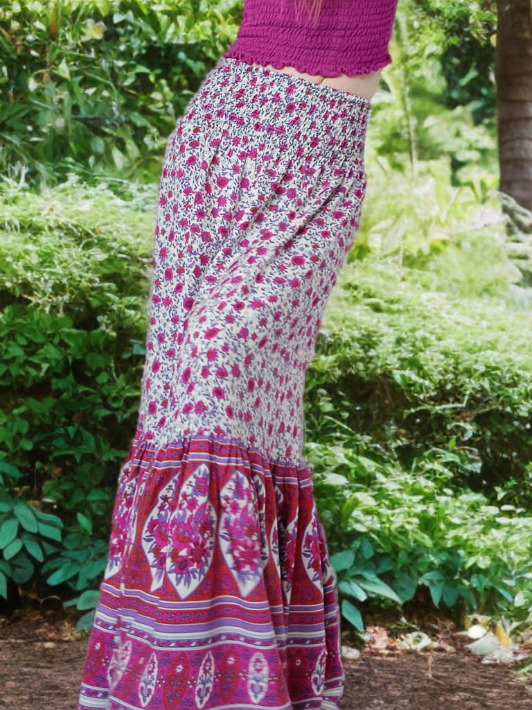 MAXI SUKNĚ BOHO  S BORDUROU