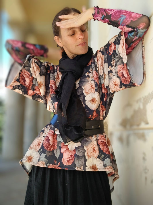 OVERSIZOVÝ KABÁTEK Z MĚKKÉ TEPLÁKOVINÝ