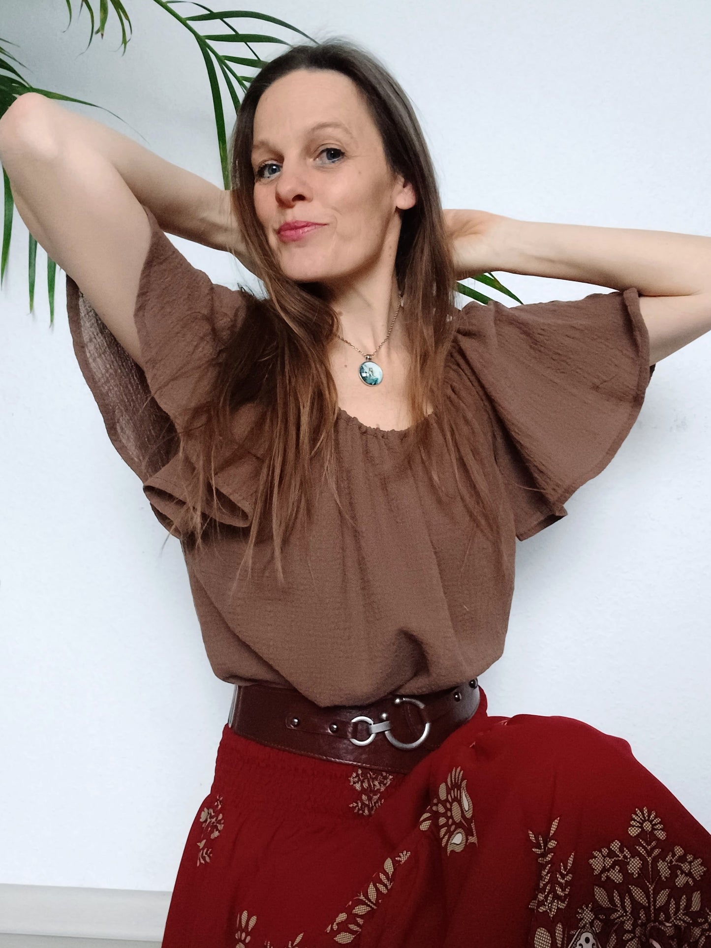 HALENKA Z MĚKČENÉHO LNU ZEMITÁ HNĚDÁ