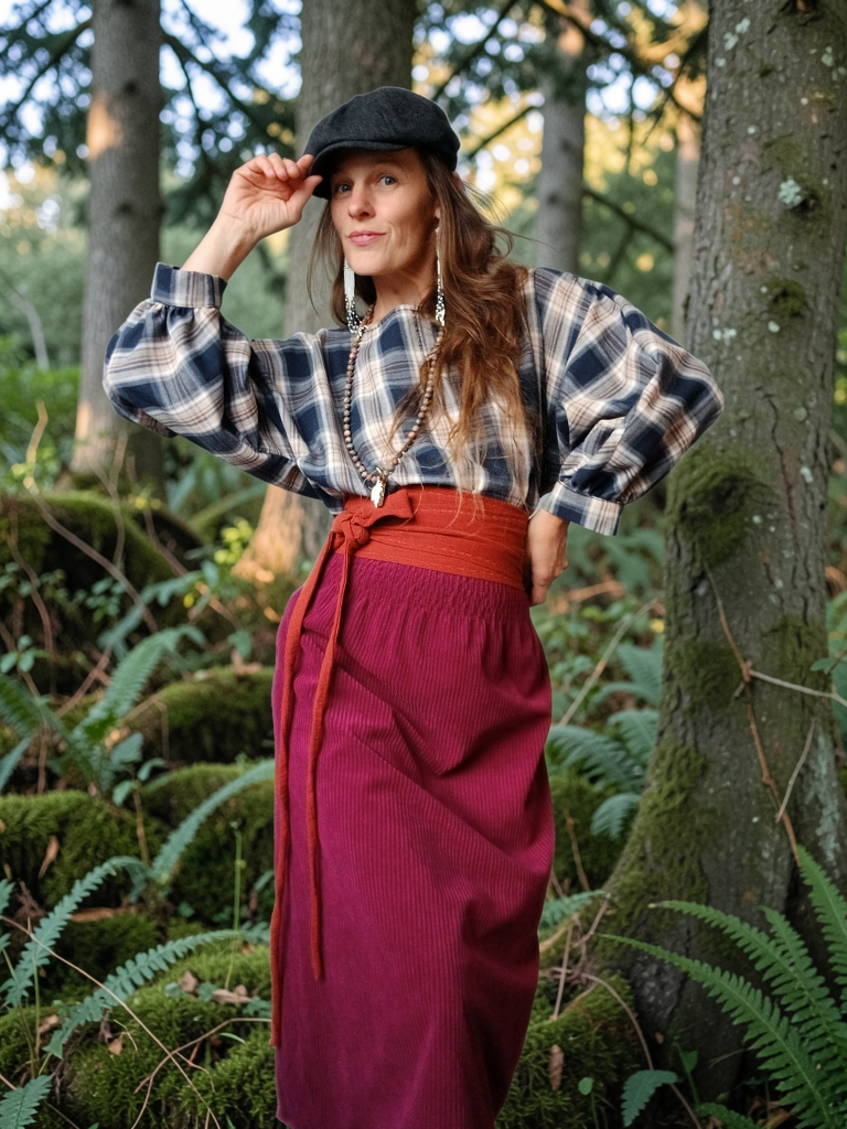 MANŠESTROVÁ SUKNĚ UŽŠÍHO STŘIHU BURGUNDSKÁ