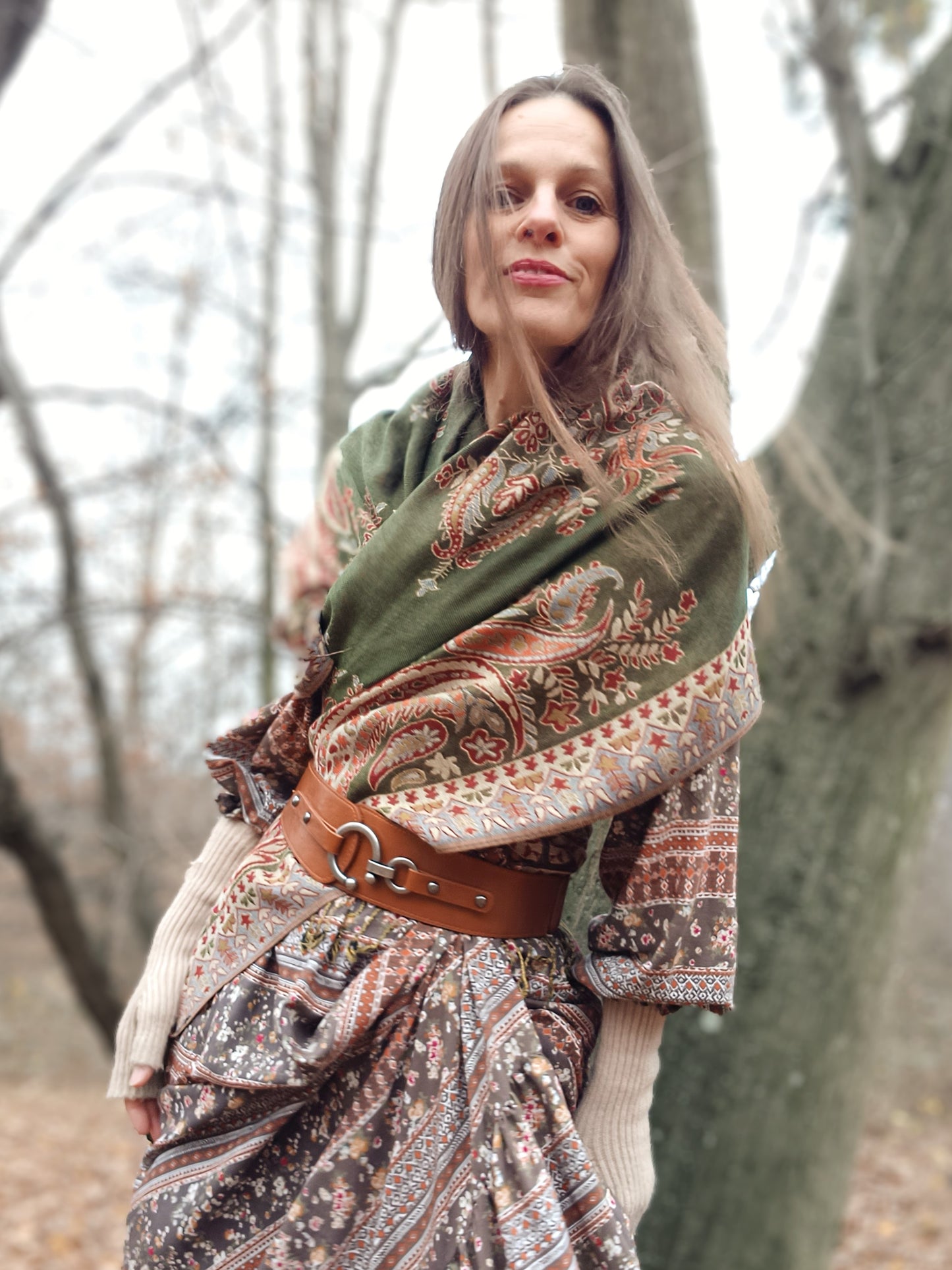 PLÉD HEBKÝ PAŠMÍNOVÝ VELKÝ PAISLEY ZELENÝ