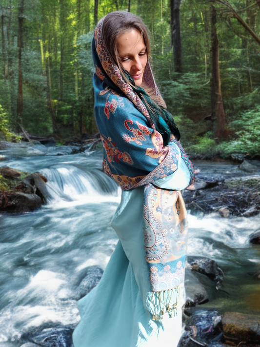 BOHO PAISLEY PAŠMÍNKA