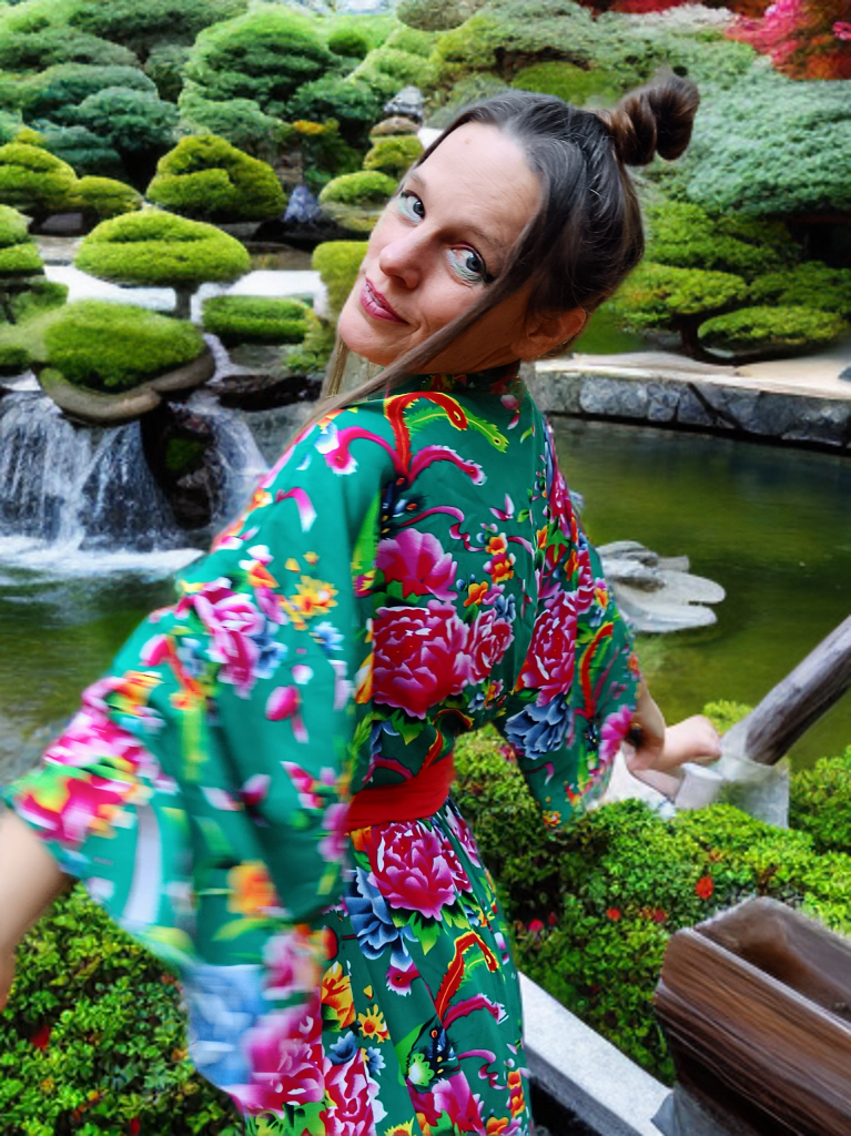 ŠATY KVĚTINOVÉ  V JAPONSKÉM STYLU