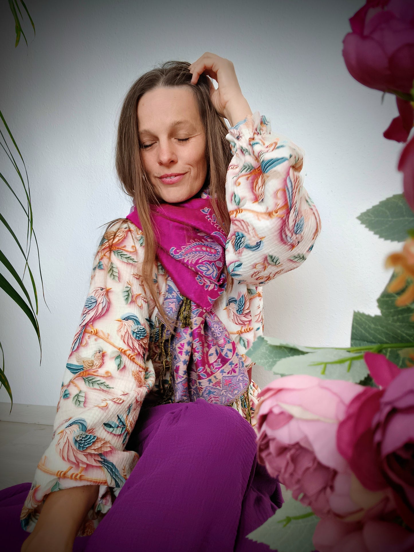 ÚCHVATNÝ PLÉD S PAISLEY VZOREM SYTÁ PINK