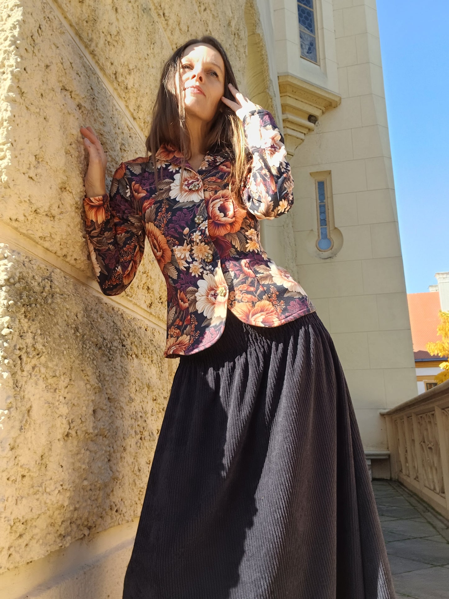 SUKNĚ MANŠESTROVÁ PODZIM/ZIMA ČERNÁ