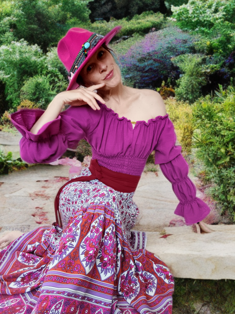 MAXI SUKNĚ BOHO  S BORDUROU