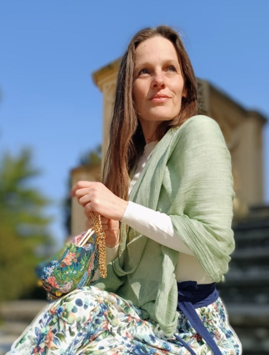 HEBKÝ LETNÍ PLÉD ZELENÝ