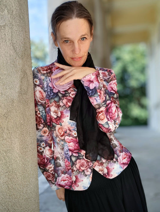 SAKO VINTAGE KVÉTY TEPLAKOVINA POČESANÁ
