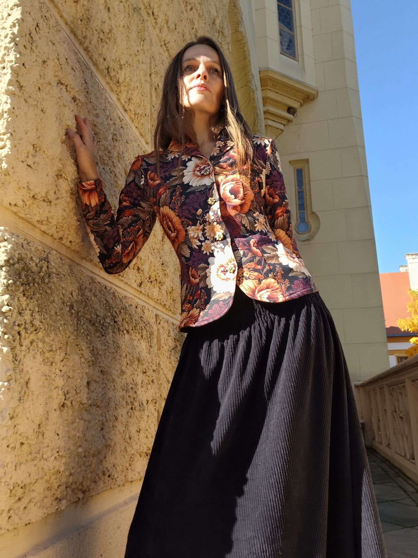 SUKNĚ MANŠESTROVÁ PODZIM/ZIMA ČERNÁ