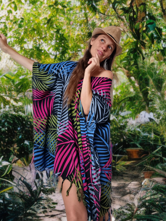 TUNIKA OVERSIZE TROPICKÉ LISTY