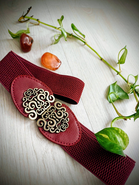 OPASEK PRUŽNÝ SE SPONOU BORDÓ