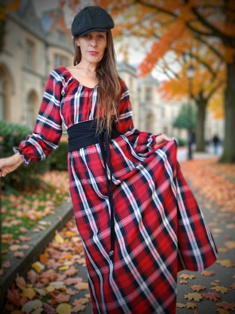PODZIMNÍ ŠATY STYL OUTLANDER JEMNÝ MĚKOUČKÝ FLANEL