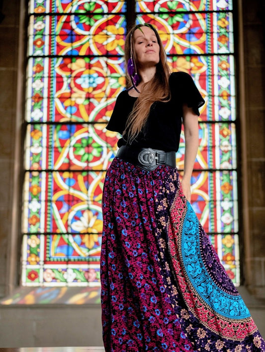 BOHO SUKNĚ LETNÍ-MANDALA