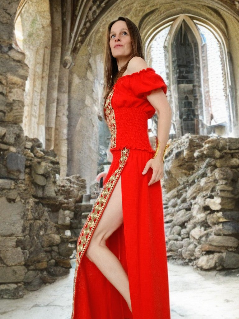 SUKNĚ ANTIC ČERVENÁ