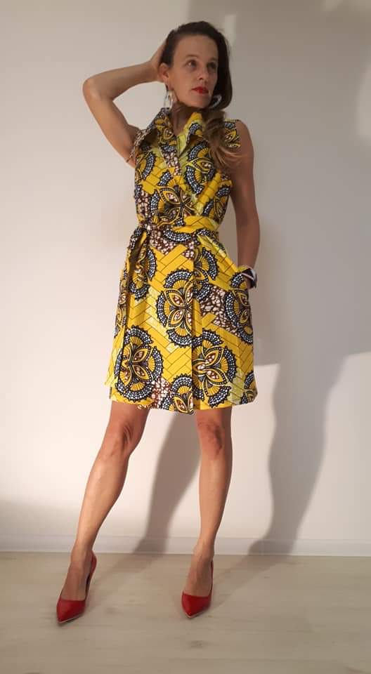 Africké šaty žluté / African dress yellow
