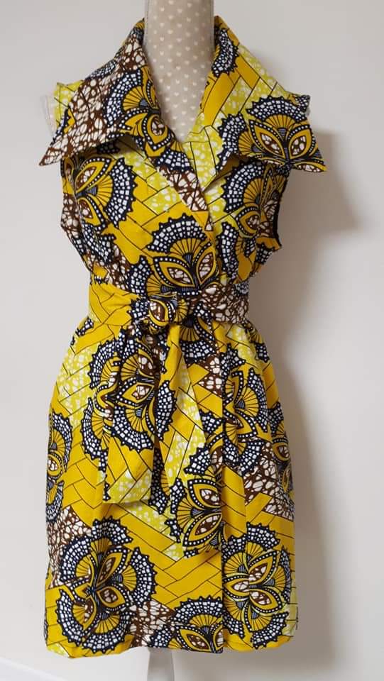 Africké šaty žluté / African dress yellow