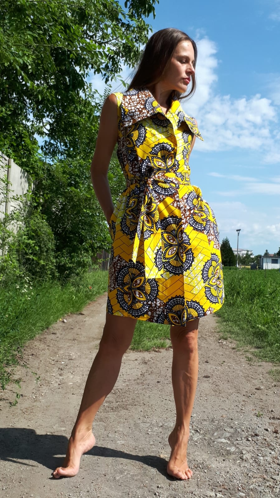 Africké šaty žluté / African dress yellow