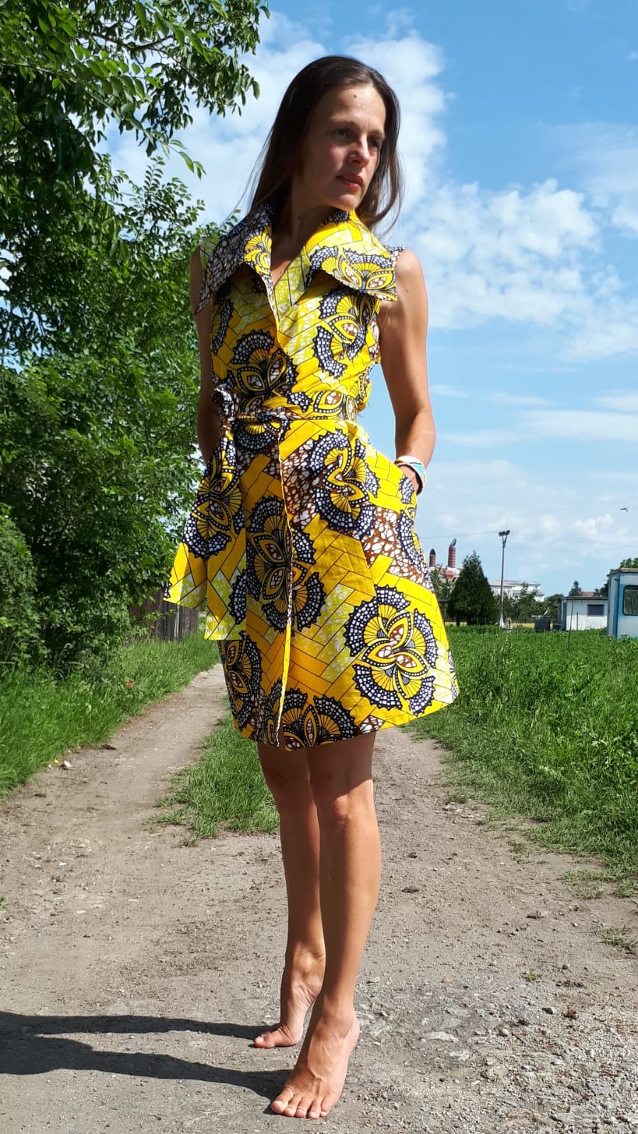 Africké šaty žluté / African dress yellow
