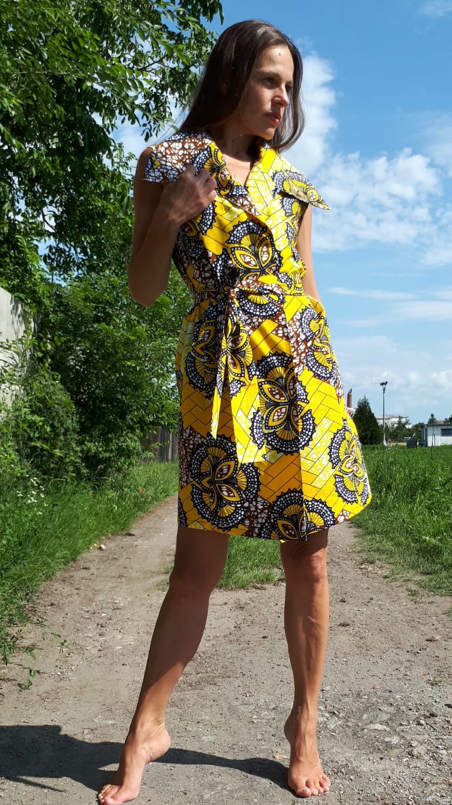 Africké šaty žluté / African dress yellow