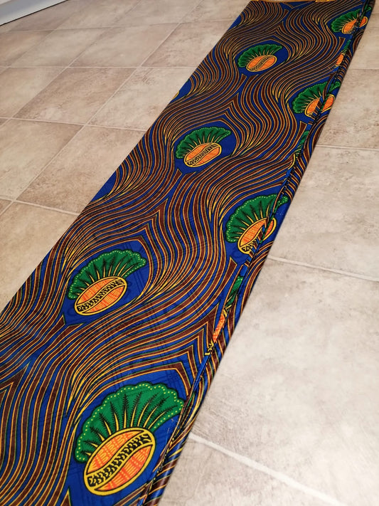 Africky brokat / African bazin yellow green