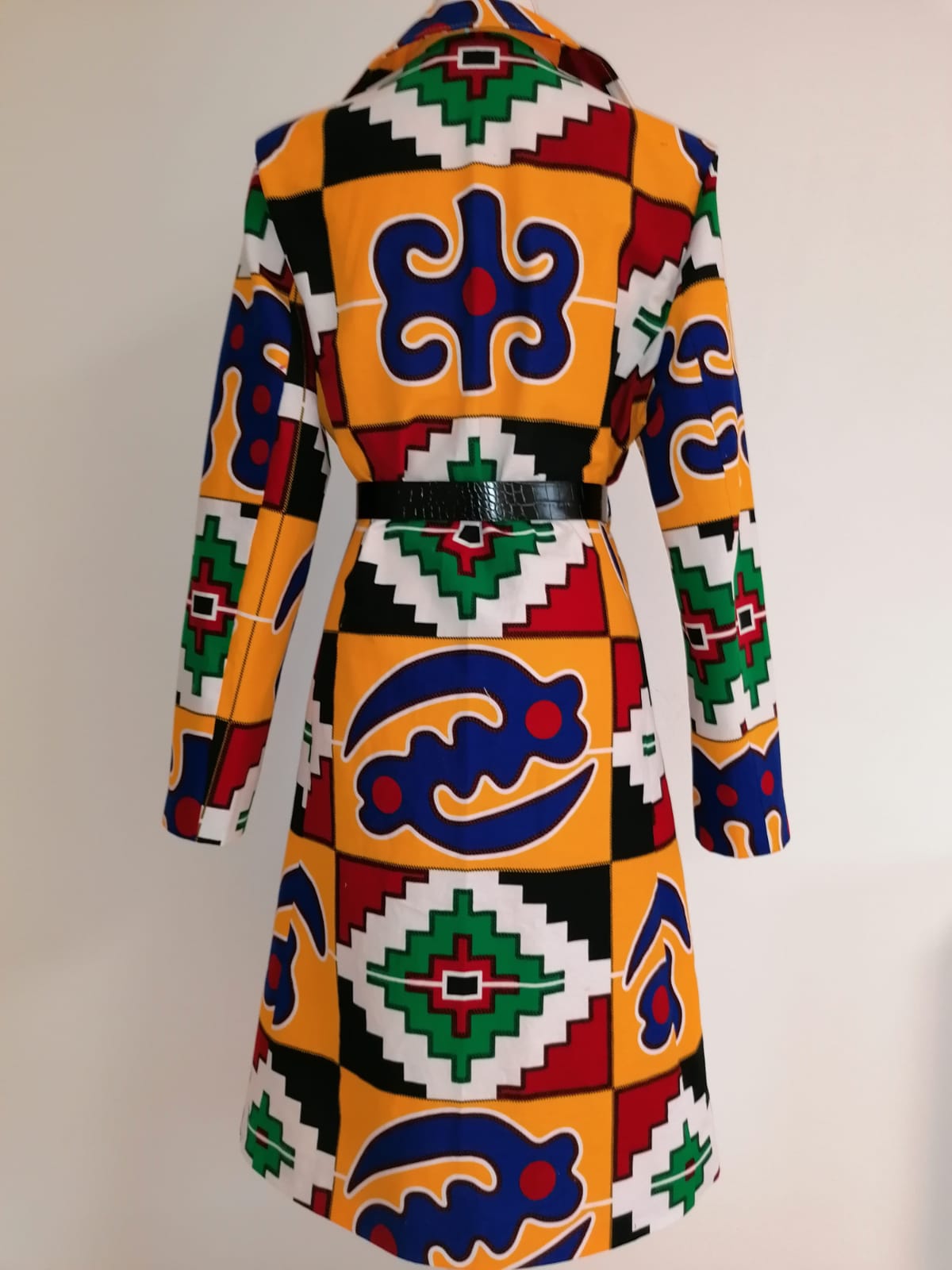 Podzimní kabát kente Ghana | Coat from ghanian kente fabric for autumn