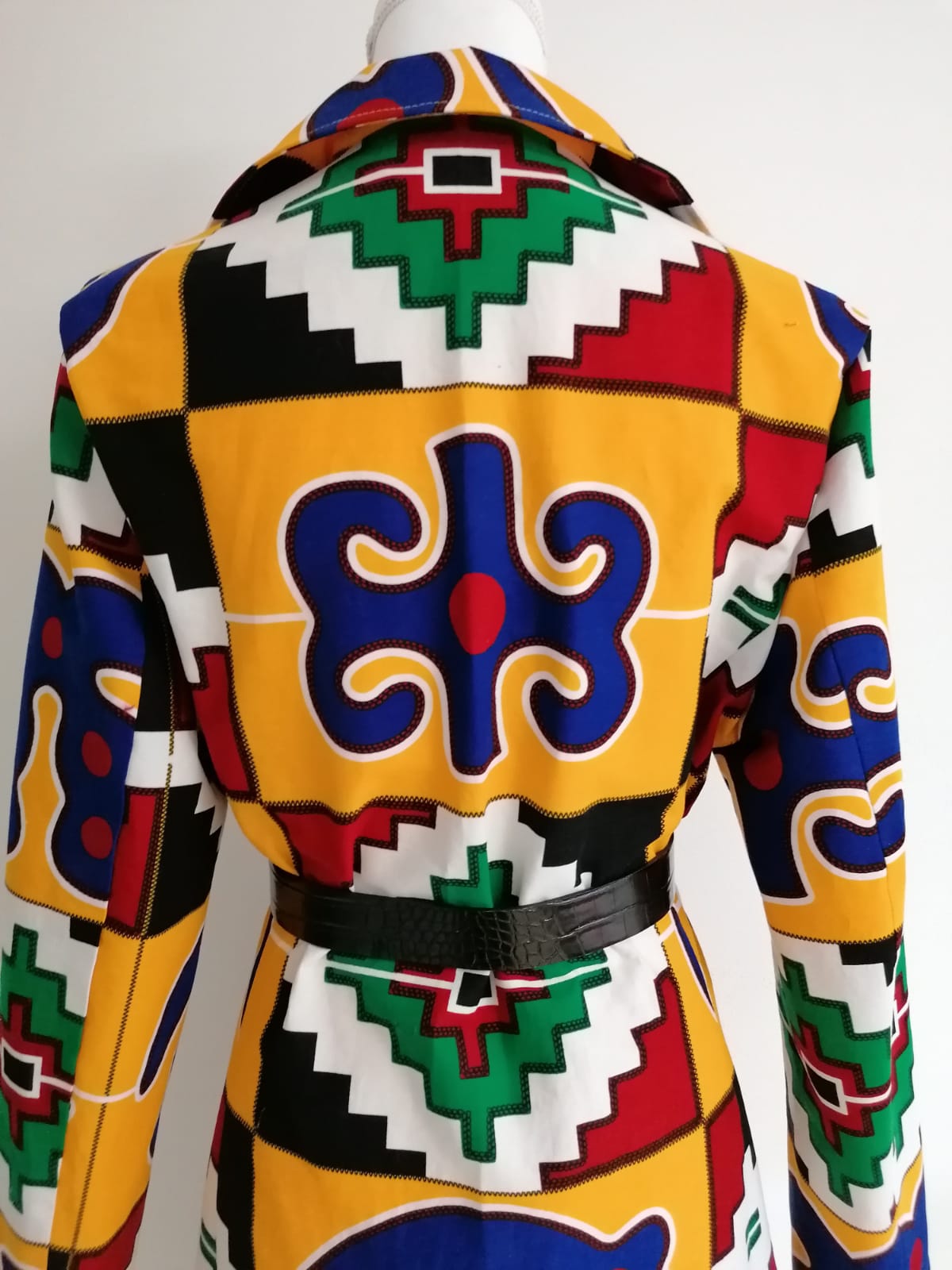 Podzimní kabát kente Ghana | Coat from ghanian kente fabric for autumn