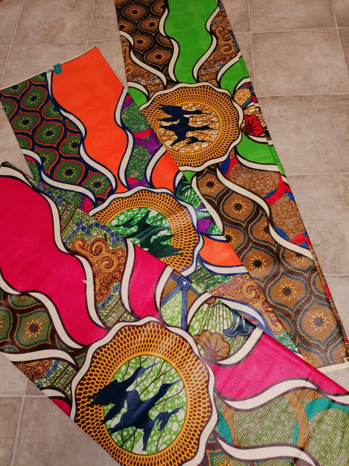 Africká sukně z brokatu / African skirt from bazin fabric