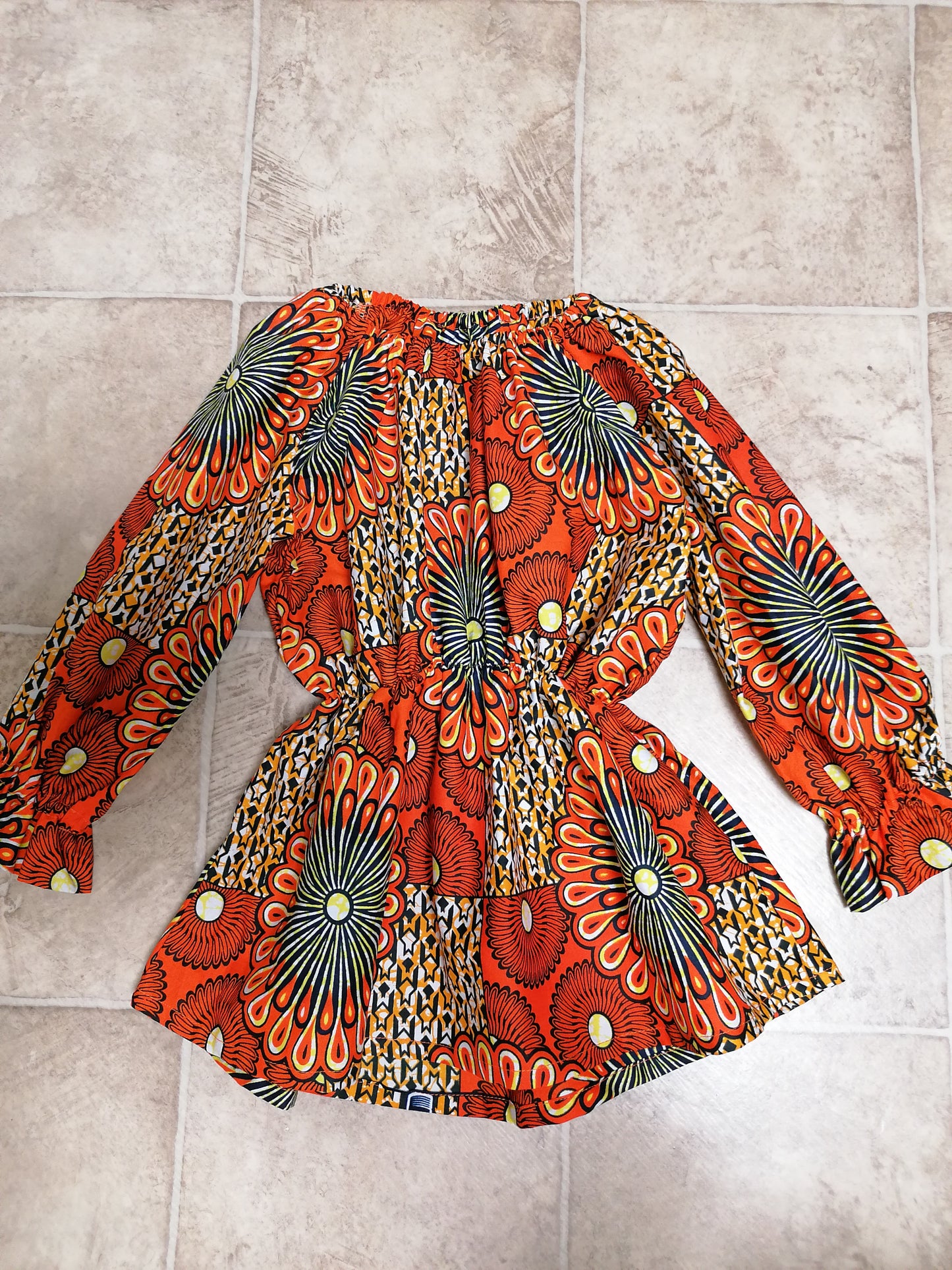Africká tunika pro holčičky oranžová/African tunic for girls