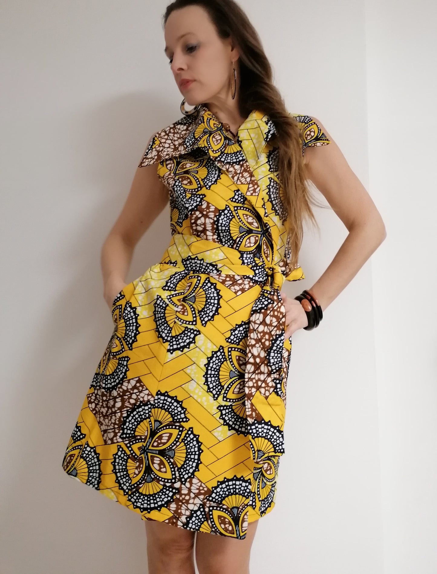 Africké šaty žluté / African dress yellow