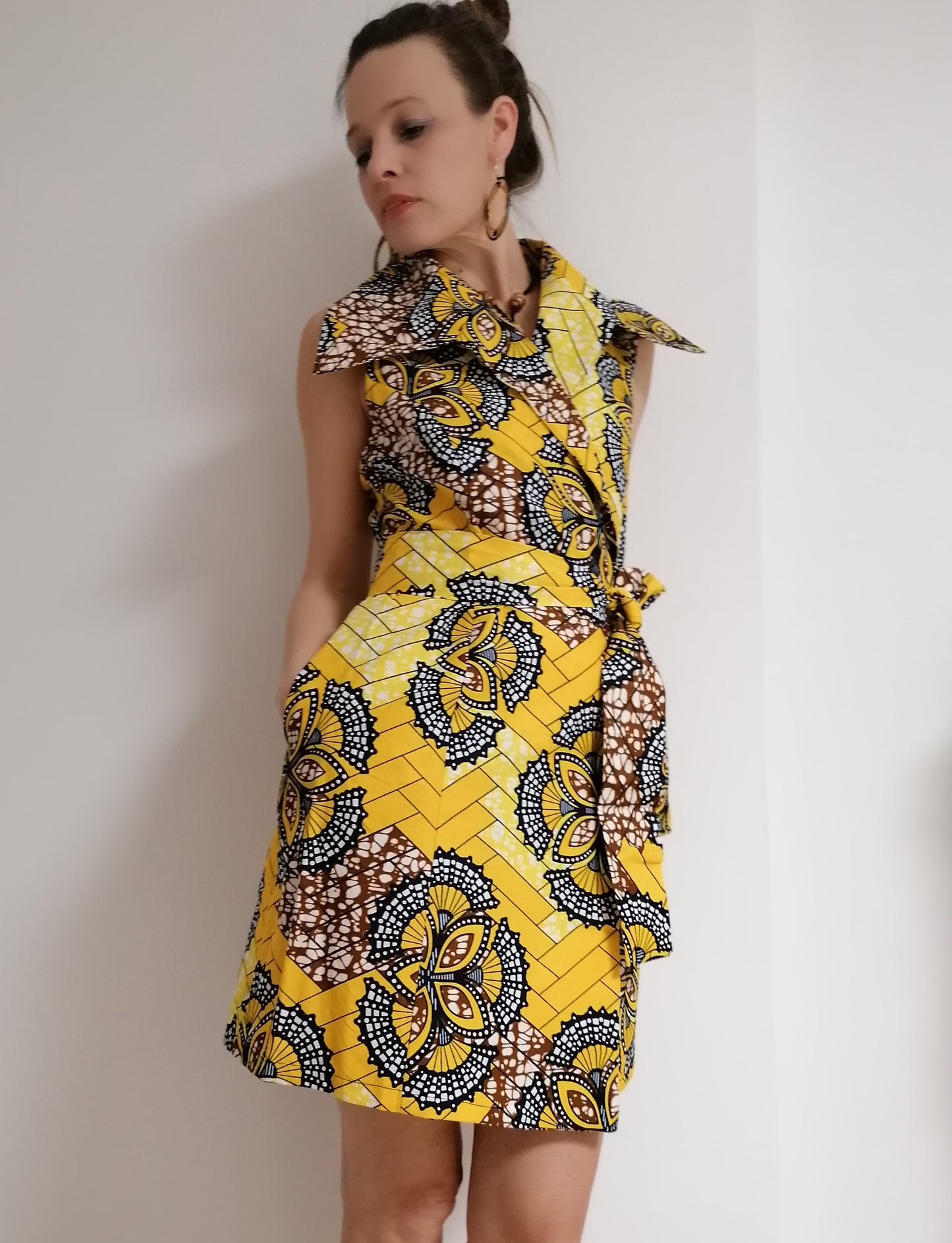 Africké šaty žluté / African dress yellow