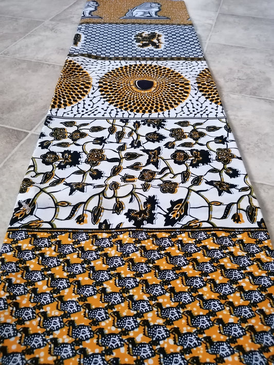 Africká látka měkčí ,vzory v pruzích,Uganda